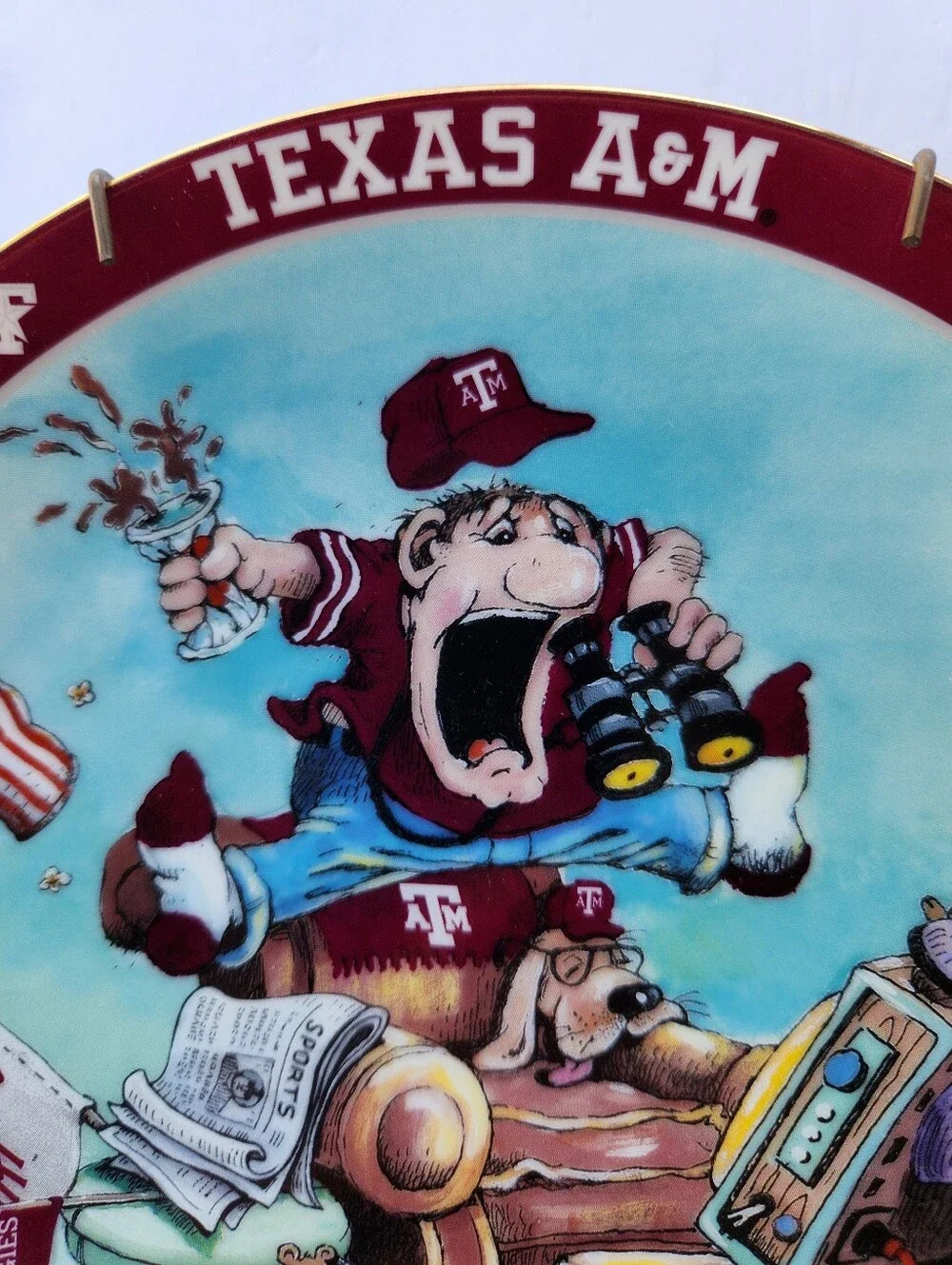 TEXAS A & M FAN THE ULTIMATE LTD EDITION WALL PLATE GARY PATTERSON DANBURY MINT